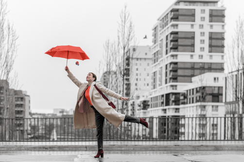 woman with umbrella